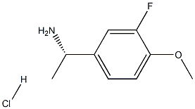 (S)-1-(3-フルオロ-4-メトキシフェニル)エタンアミンHCL 化学構造式