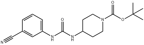 tert-Butyl 4-[3-(3-cyanophenyl)ureido]piperidine-1-carboxylate Struktur