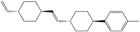 Benzene, 1-[trans-4-[(1E)-2-(trans-4-ethenylcyclohexyl)ethenyl]cyclohexyl]-4-methyl- 结构式