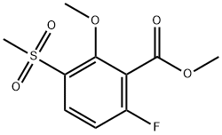 2-甲氧基-3-甲砜基-6-氟苯甲酸甲酯,2006277-70-7,结构式