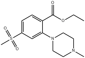 Ethyl 2-(4-Methyl-1-piperazinyl)-4-(methylsulfonyl)benzoate,2006277-74-1,结构式