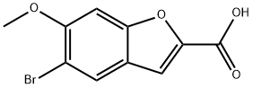 5-溴-6-甲氧基-苯并呋喃-2-羧酸 结构式