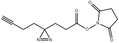 2,5-Dioxopyrrolidin-1-yl 3-(3-(but-3-yn-1-yl)-3H-diazirin-3-yl)propanoate Structure