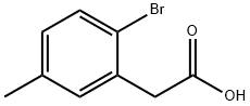 2-bromo-5-methylphenylacetic acid 化学構造式