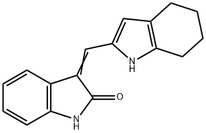 3-((4,5,6,7-テトラヒドロ-1H-インドール-2-イル)メチレン)インドリン-2-オン 化学構造式