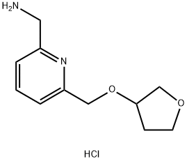 (S)-(6-(((tetrahydrofuran-3-yl)oxy)methyl)pyridin-2-yl)methanamine dihydrochloride Struktur