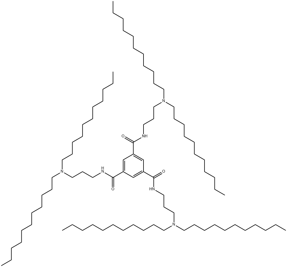 1,3,5-Benzenetricarboxamide, N1,N3,N5-tris[3-(diundecylamino)propyl]-,2047181-99-5,结构式