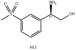 3-((1R)-1-AMINO-2-HYDROXYETHYL)-1-(METHYLSULFONYL)BENZENE HYDROCHLORIDE Struktur