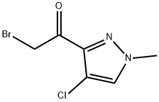 2-Bromo-1-(4-chloro-1-methyl-1H-pyrazol-3-yl)ethanone Structure