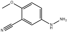 5-Hydrazino-2-methoxy-benzonitrile Struktur
