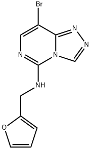 8-bromo-N-(furan-2-ylmethyl)-[1,2,4]triazolo[4,3-c]pyrimidin-5-amine Struktur