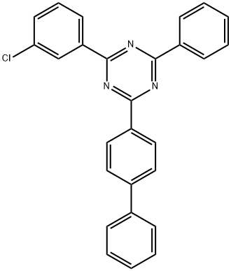 2-Biphenyl-4-yl-4-(3-chloro-phenyl)-6-phenyl-[1,3,5]triazine Structure