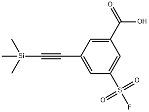 3-(Fluorosulfonyl)-5-((trimethylsilyl)ethynyl)benzoic acid >=95% Struktur