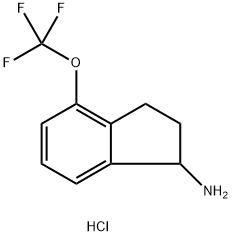 2,3-DIHYDRO-4-(TRIFLUOROMETHOXY)-1H-INDEN-1-AMINE HCl Structure