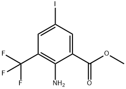 2-Amino-5-iodo-3-trifluoromethyl-benzoic acid methyl ester Structure
