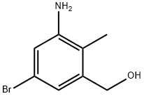 (3-氨基-5-溴-2-甲基苯基)甲醇 结构式