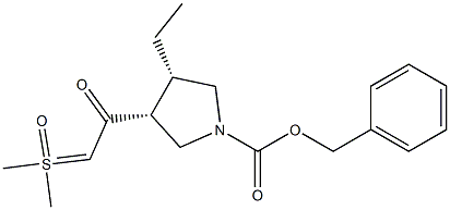 (3R,4S)-Benzyl 3-(2-(dimethylhydrosulfinylidene)acetyl)-4-ethylpyrrolidine-1-carboxylate Structure