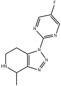 1-(5-氟嘧啶-2-基)-4-甲基-4,5,6,7-四氢-1H-[1,2,3]三唑并[4,5-C]吡啶 结构式