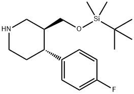 (3S,4R)-3 - (((叔丁基二甲基硅烷基)氧基)甲基)-4-(4-氟苯基)哌啶,2098633-23-7,结构式