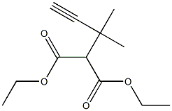 Propanedioicacid, 2-(1,1-dimethyl-2-propyn-1-yl)-, 1,3-diethyl ester Structure