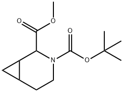 3-叔丁基2-甲基3-氮杂双环[4.1.0]庚烷-2,3-二羧酸酯 结构式