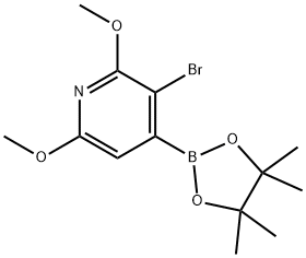 (3-Bromo-2,6-dimethoxypyridin-4-yl)boronic acid pinacol ester,2121511-86-0,结构式