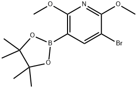 5-Bromo-2,6-dimethoxypyridine-3-boronic acid pinacol ester Struktur