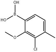 3-氯-2-甲氧基-4-甲基苯硼酸 结构式