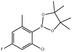 2-Chloro-4-fluoro-6-methylphenylboronic acid pinacol ester Struktur