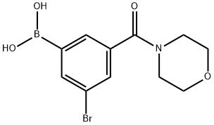 5-Bromo-3-(morpholine-4-carbonyl)phenylboronic acid Struktur