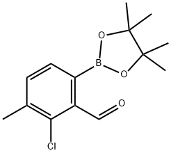 3-Chloro-2-formyl-4-methylphenylboronic acid pinacol ester Struktur