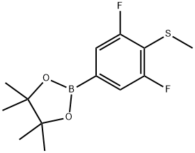 3,5-Difluoro-4-(methylthio)phenylboronic acid pinacol ester Struktur