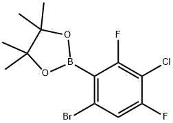 6-Bromo-3-chloro-2,4-difluorophenylboronic acid pinacol ester Struktur