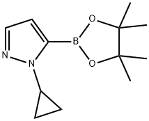 1-环丙基吡唑-5-硼酸频哪醇酯, 2123477-78-9, 结构式