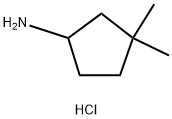 3,3-ジメチルシクロペンタン-1-アミン塩酸塩 化学構造式