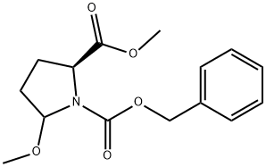 1,2-Pyrrolidinedicarboxylic acid, 5-methoxy-, 2-methyl 1-(phenylmethyl) ester, (2S)- Struktur