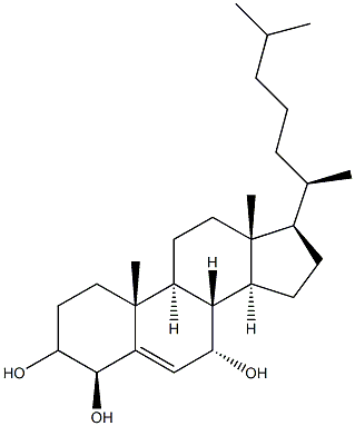 4-beta, 7-alpha-Dihydroxycholesterol, 219131-32-5, 结构式