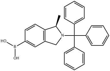 (R)-1-甲基-2-三苯甲基-2,3-二氢-1H-5-异吲哚硼酸, 223595-19-5, 结构式