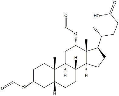 Cholan-24-oic acid,3,12-bis(formyloxy)-, (3a,5b,12a)- Structure