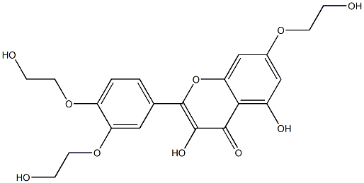 4H-1-Benzopyran-4-one,2-[3,4-bis(2-hydroxyethoxy)phenyl]-3,5-dihydroxy-7-(2-hydroxyethoxy)- Structure