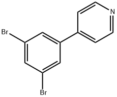 4-(3,5-dibromophenyl)-Pyridine,250378-00-8,结构式