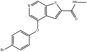 Thieno[2,3-c]pyridine-2-carboxamide, 4-(4-bromophenoxy)-N-methyl- Structure