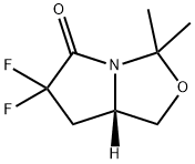 (5S)-2,2-dimethyl-7,7-difluoro-8-oxo-1-aza-3-oxa-bicyclo[3.3.0]octane,255903-83-4,结构式