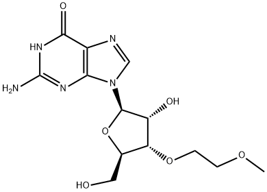 3’-氧-甲氧乙基鸟苷, 256224-03-0, 结构式