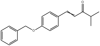 (E)-1-(4-(benzyloxy)phenyl)-4-methylpent-1-en-3-one Structure