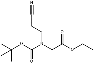 2-(BOC-(2-氰基乙基)氨基)乙酸乙酯,266353-18-8,结构式