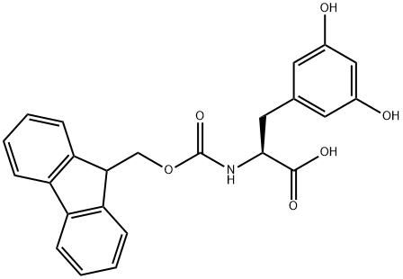 Fmoc-3,5-Dihydroxy-L-Phenylalanine 化学構造式