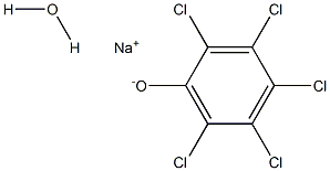 sodium:2,3,4,5,6-pentachlorophenolate:hydrate Structure