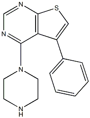 5-phenyl-4-piperazin-1-ylthieno[2,3-d]pyrimidine Structure
