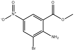 2-Amino-3-bromo-5-nitro-benzoic acid methyl ester,29081-48-9,结构式